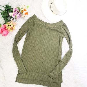 Free People Tops - We the Free Free People Green Kate Thermal Top Free People Tops - We the Free Free People Green Kate Thermal Top